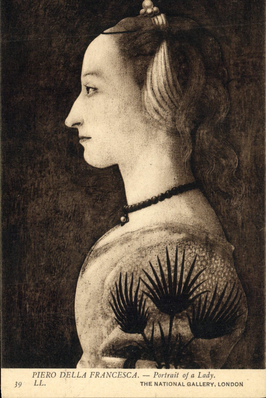 CPA Piero Della Francesca Portrait Of A Lady The National Gallery London