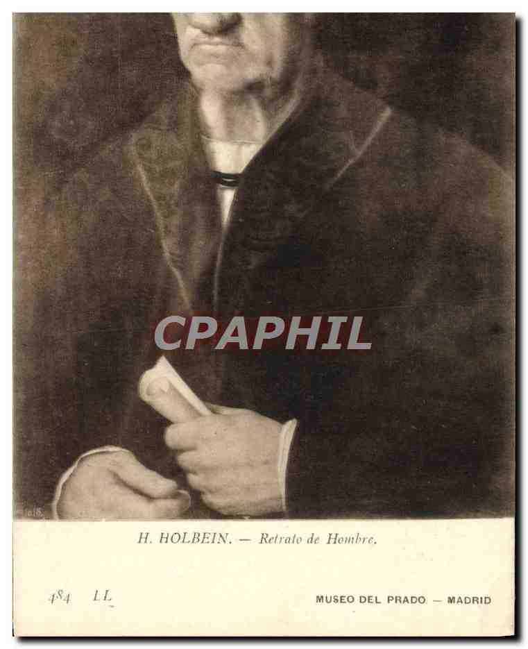 CPA H Holbein Retrato De Hombre Museo Del Prado Madrid