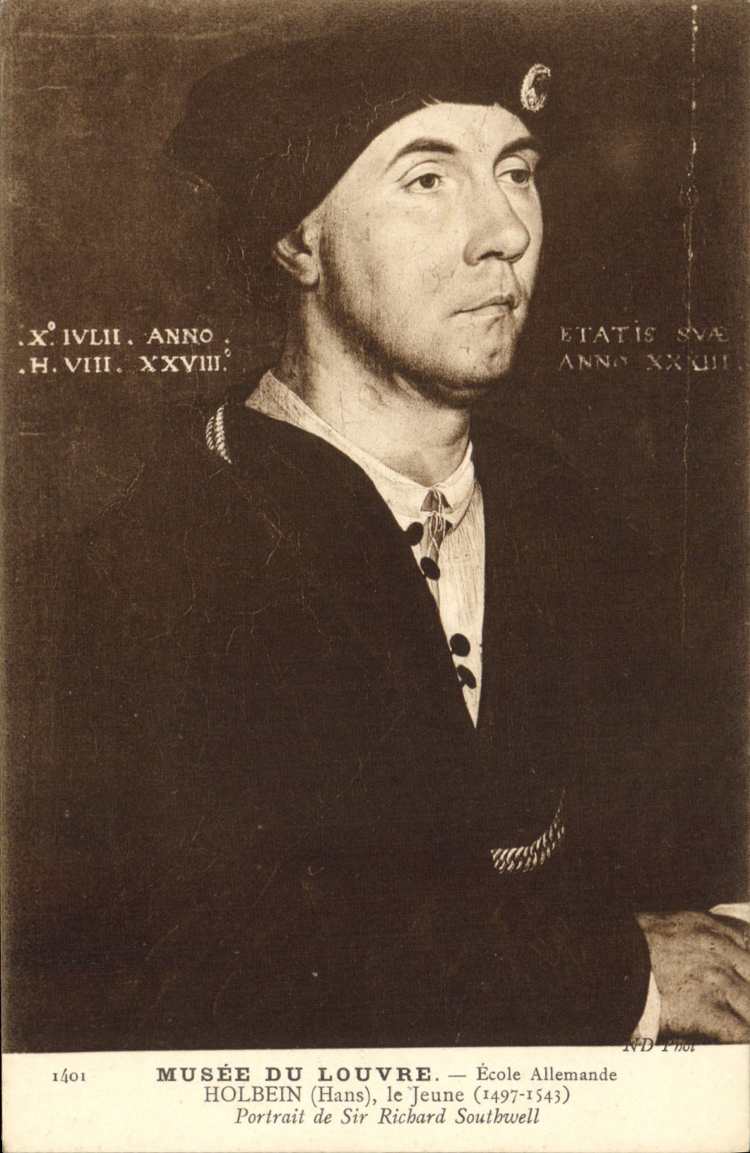 CPA Musee Du Louvre Ecole Allemande Holbein Le Jeune Portrait De Sir Richard Southwell