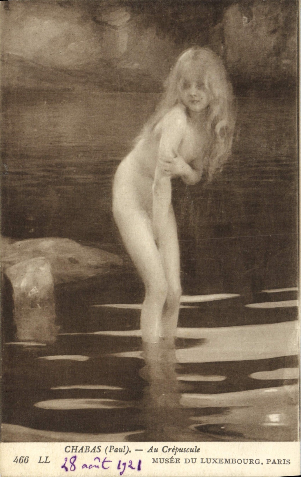 CPA Chabas Au Crepuscule Musee Du Luxembourg Paris enfant