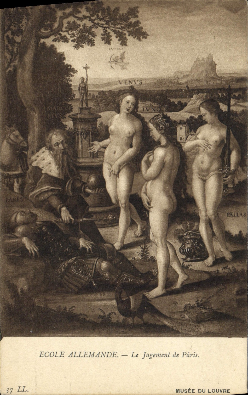CPA Ecole Allemande Le Jugement De Paris Musee Du Louvre