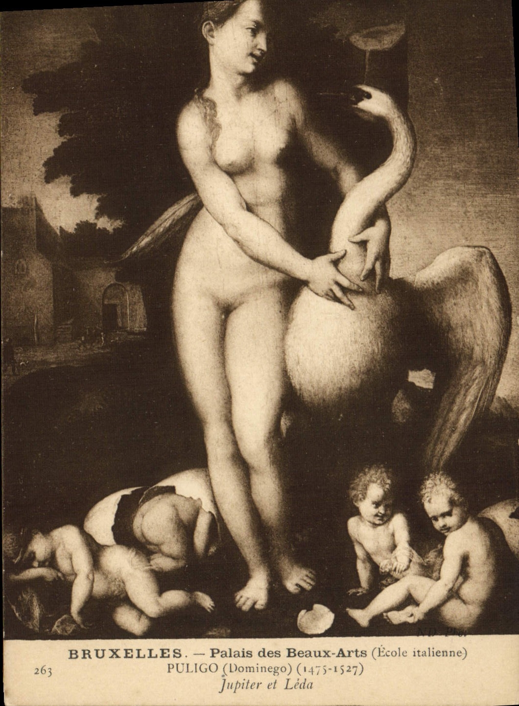 CPA Bruxelles Palais Des Beaux Arts Puligo Jupiter Et Leda Cygne