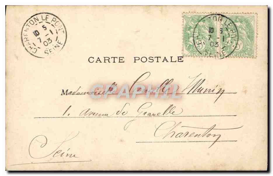 CPA Leda Stanislas Martougen Cygne — Verso