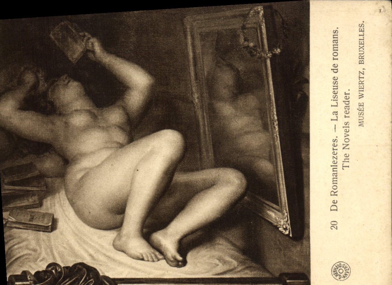 Antike Ansichtskarte Von Romanlezeres Die Leserin Von Romances Museum Wiertz Brüssel Erotisch