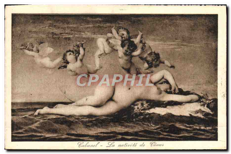 La naissance de Vénus — reproduction d'une peinture de Rubens — éditée par Alinari à Terni