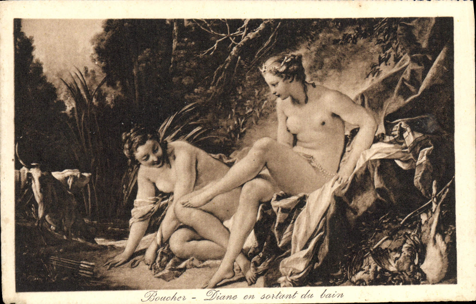 CPA Boucher Diane En Sortant Du Bain