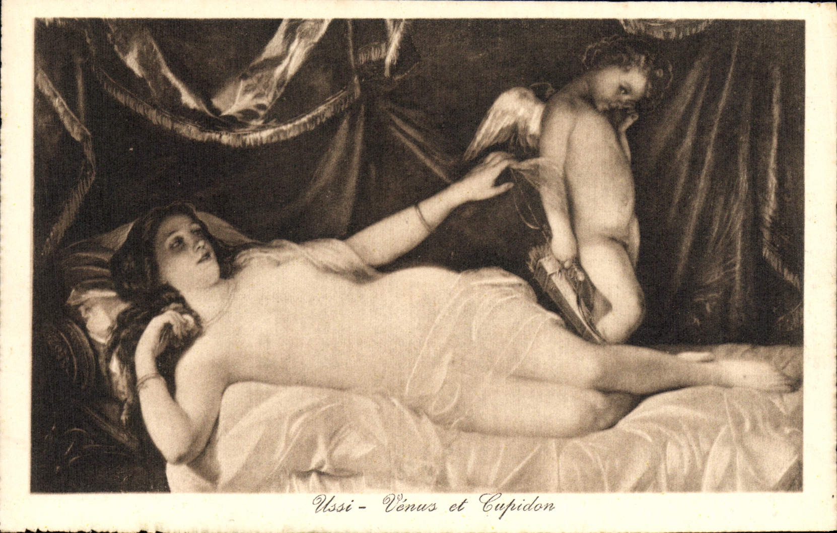 CPA Ussi Venus Et Cupidon Ange