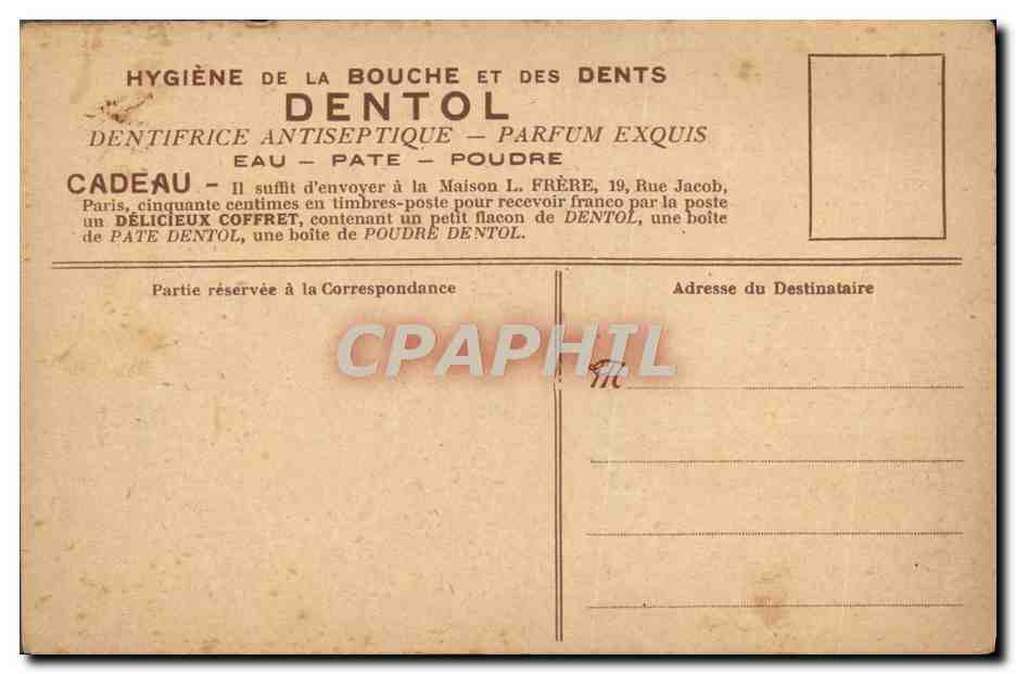 CPA Un Heros Della Rocca Mousquetaire Publicite Hygiene Dentol Dentifrice — Rückseite
