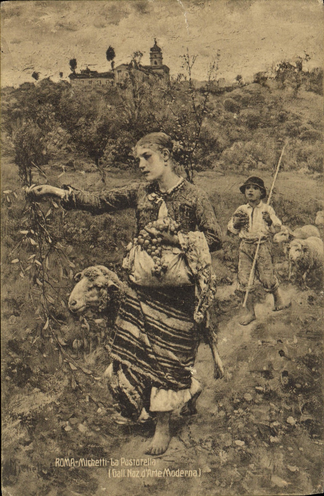CPA Roma Michetti La Pastorella Mouton Berger 