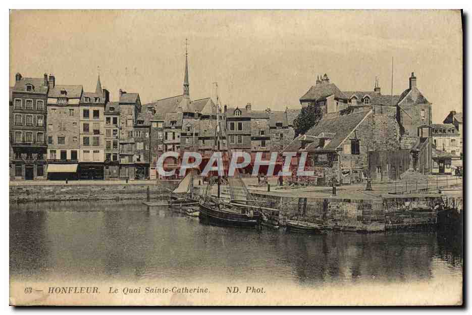 CPA Honfleur Le Quai Sainte Catherine