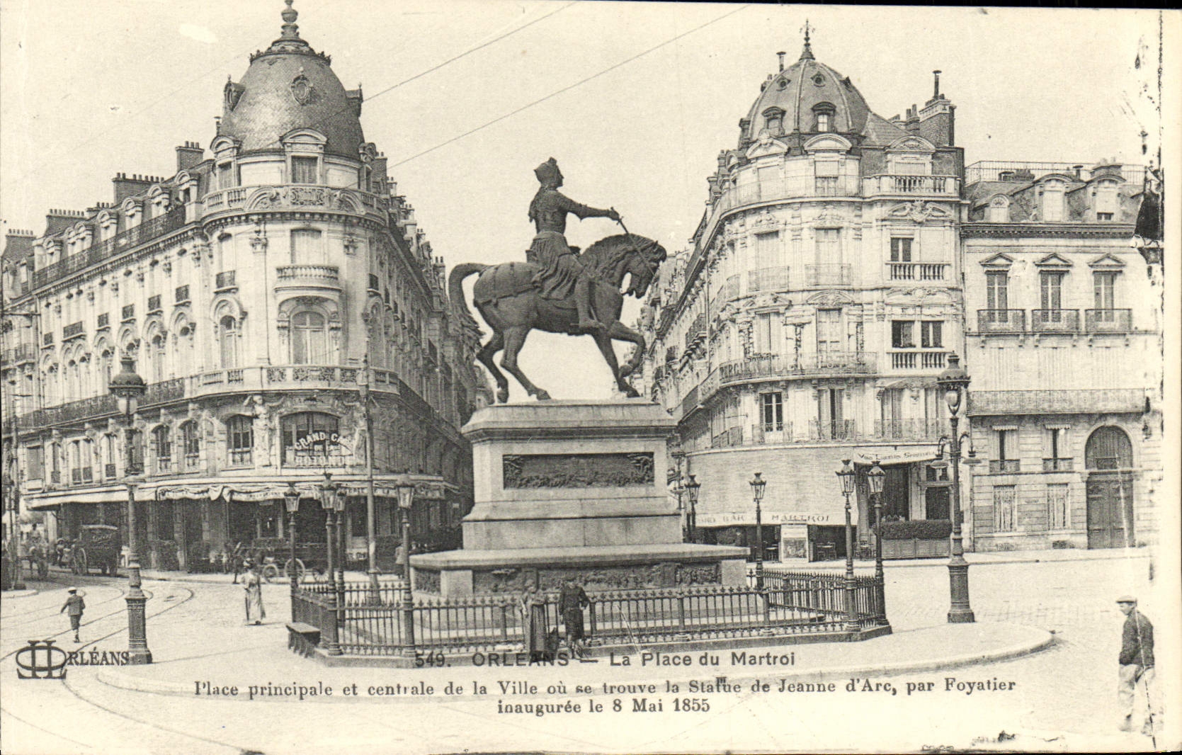 Antike Ansichtskarte Orleans La Place Du Martroi Place Principale Et Centrale De La Ville
