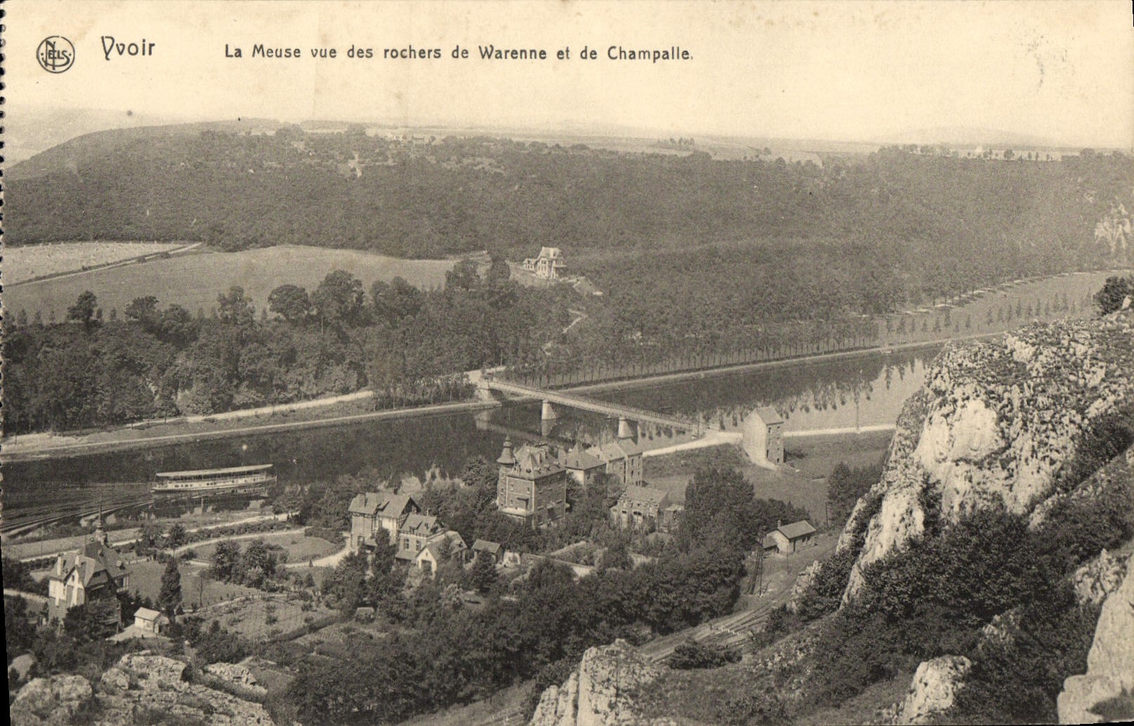 CPA Yvoir La Meuse Vue Des Rochers De Warenne Et De Champalle