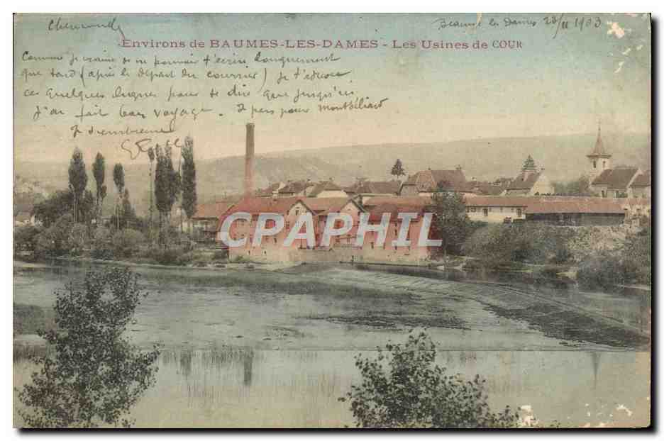 CPA Environs De Baumes Les Dames Les Usines De Cour
