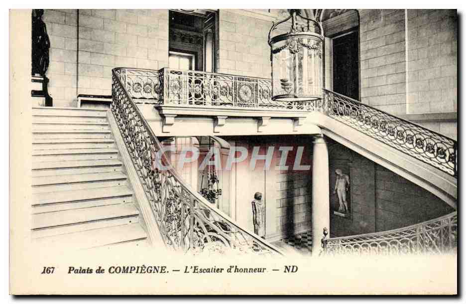 CPA Palais De Compiegne L'Escalier d'Honneur