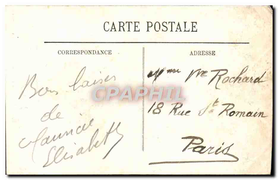 CPA Marseille L'Ascenseur Et Notre Dame De La Garde — Verso