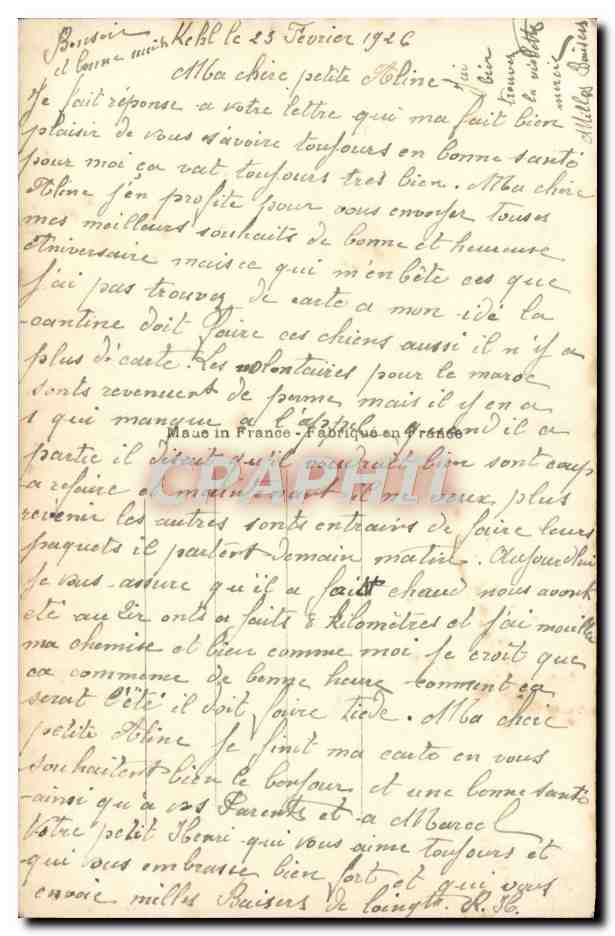 CPA Heureux Anniversaire — Verso