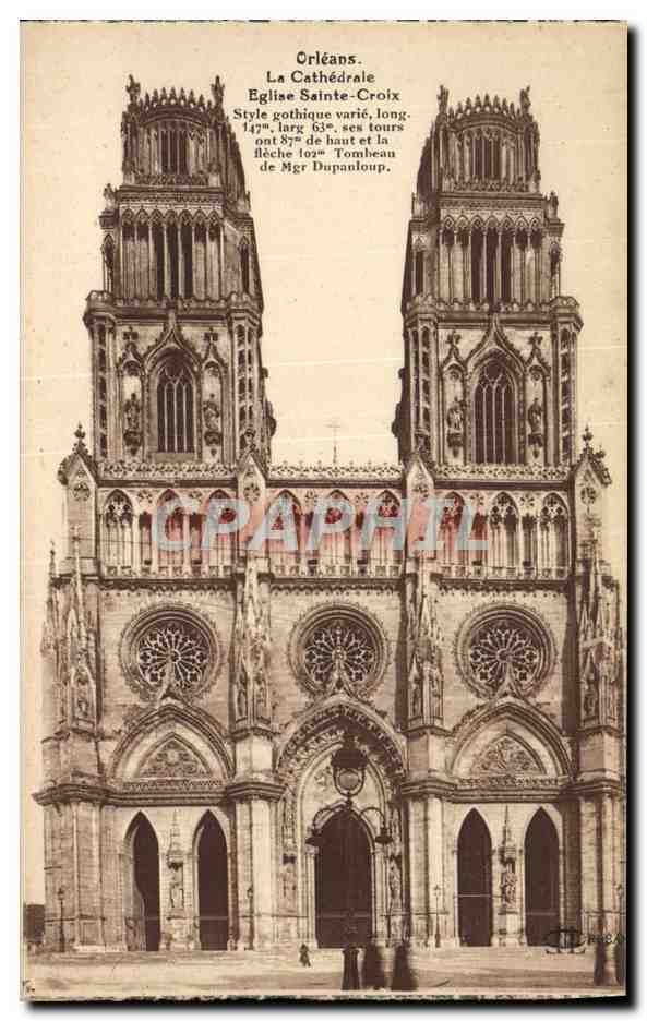 CPA Orleans La Cathedrale Eglise Sainte Croix