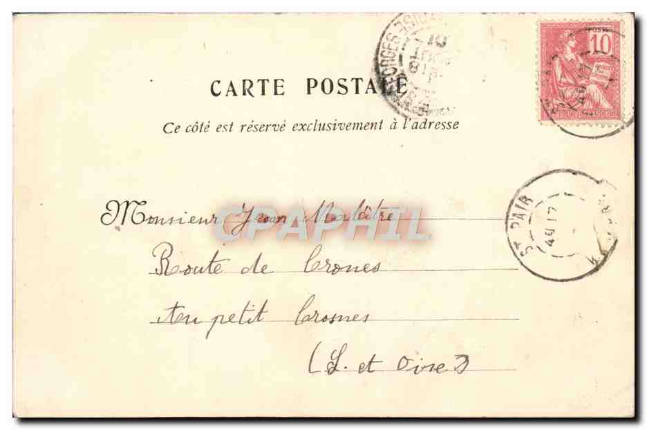 CPA Granville Le Pont Louis — Rückseite