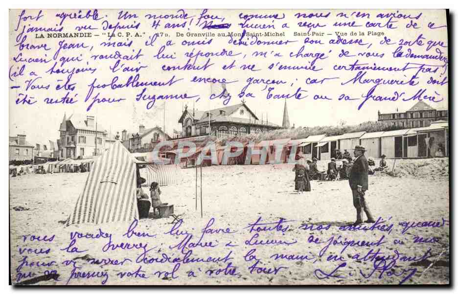 Vue de la Plage à Granville — La Normandie — Éditeur : La C.P.A. n°17