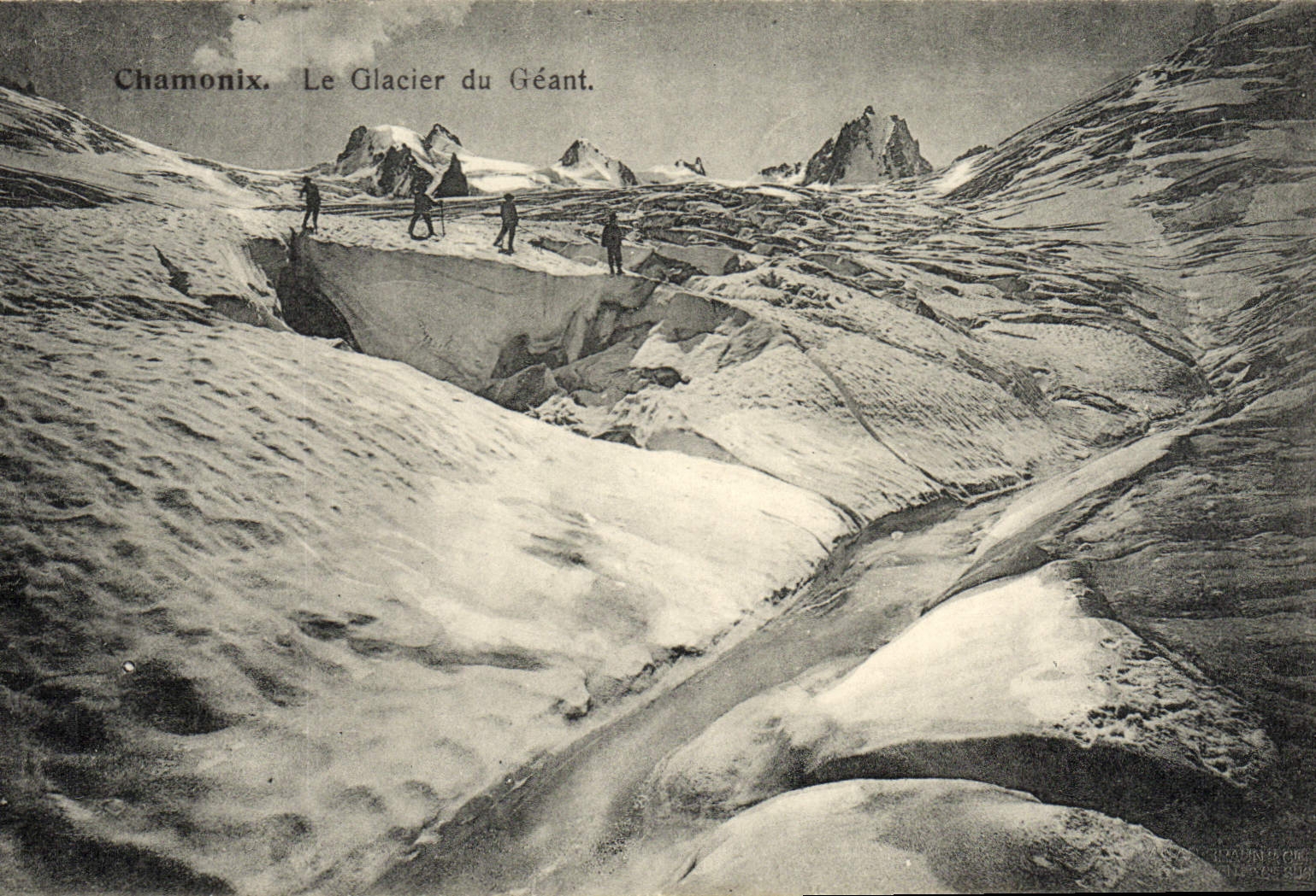 CPA Chamonix Le Glacier Du Geant Alpinisme