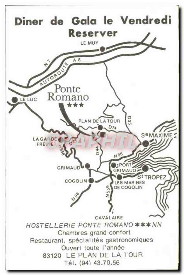 Carte de visite Ponte Romano Le Plan De La Tour  — Rückseite