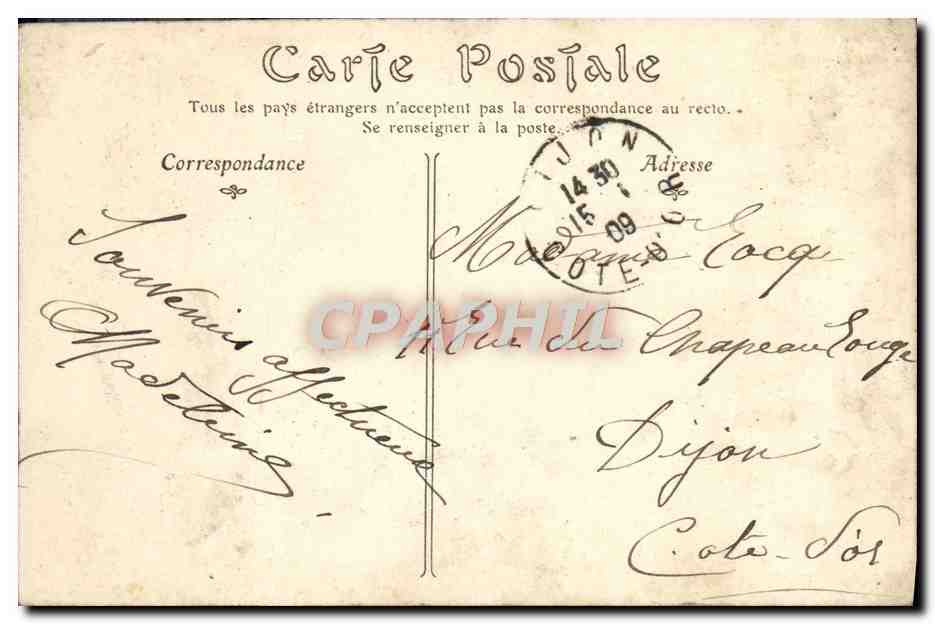 CPA Menton La Baie De Garavan Et La Vieille Ville — Rückseite