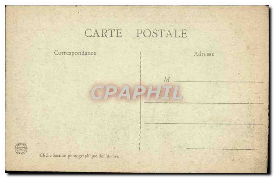 CPA Chilly Blockaus Allemand Detruit Par l'artillerie Militaria  — Rückseite