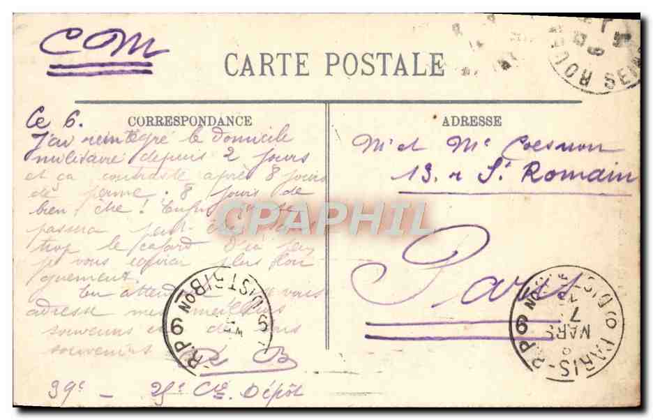 CPA Rouen La Cathedrale — Verso