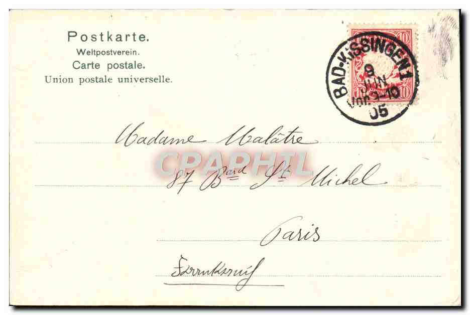 CPA Bad Kissingen Nachmittags Kaffee Var Dem Conversationshaus — Verso