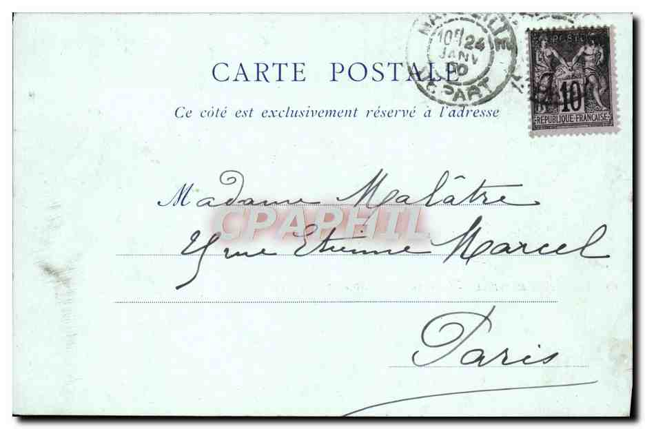 CPA Marseille Le Prado — Rückseite
