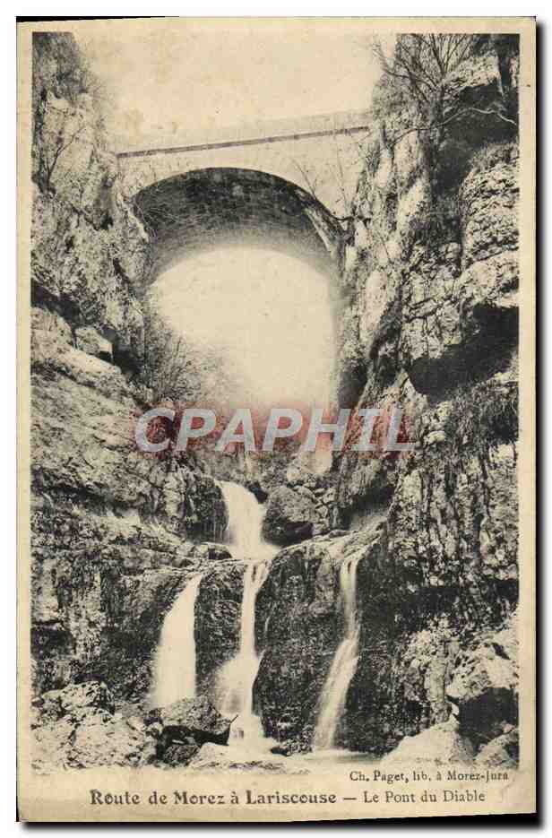 CPA Route De Morez A Lariscouse Le Pont Du Diable