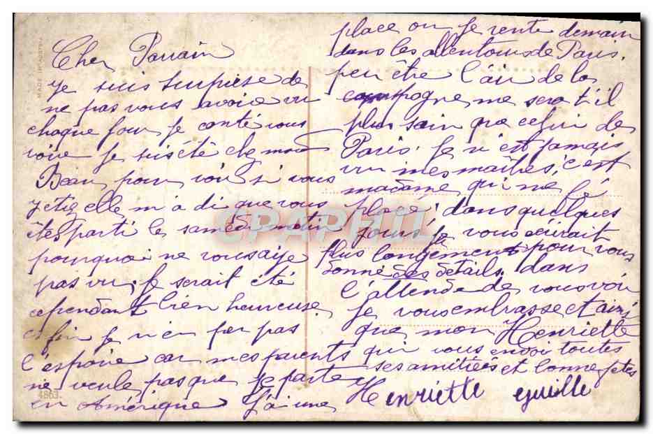 CPA Fantaisie Enfant Bonne Fete — Verso