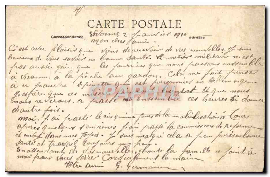 CPA Environs De Vivonne Entree Principale Du Chateau De Cercigny — Back
