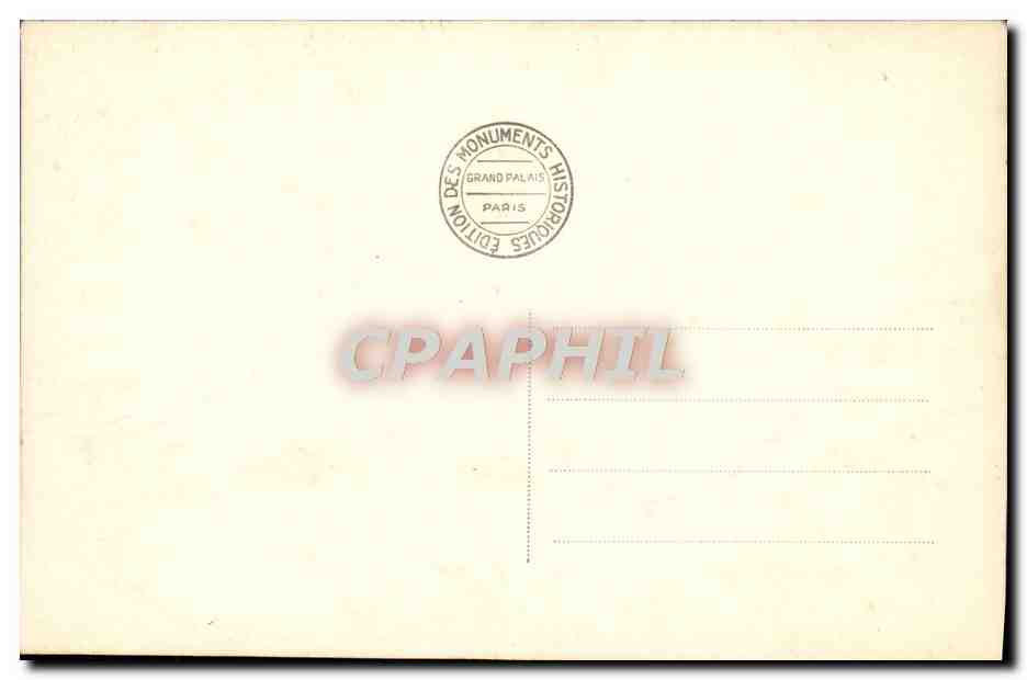 CPA Paris L'Hotel De Sens — Rückseite