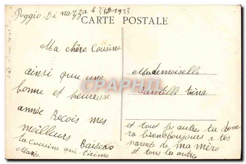 CPA Meilleurs Voeux Fer a cheval — Rückseite