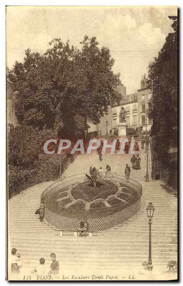 CPA Blois Les Escaliers Denis Papin