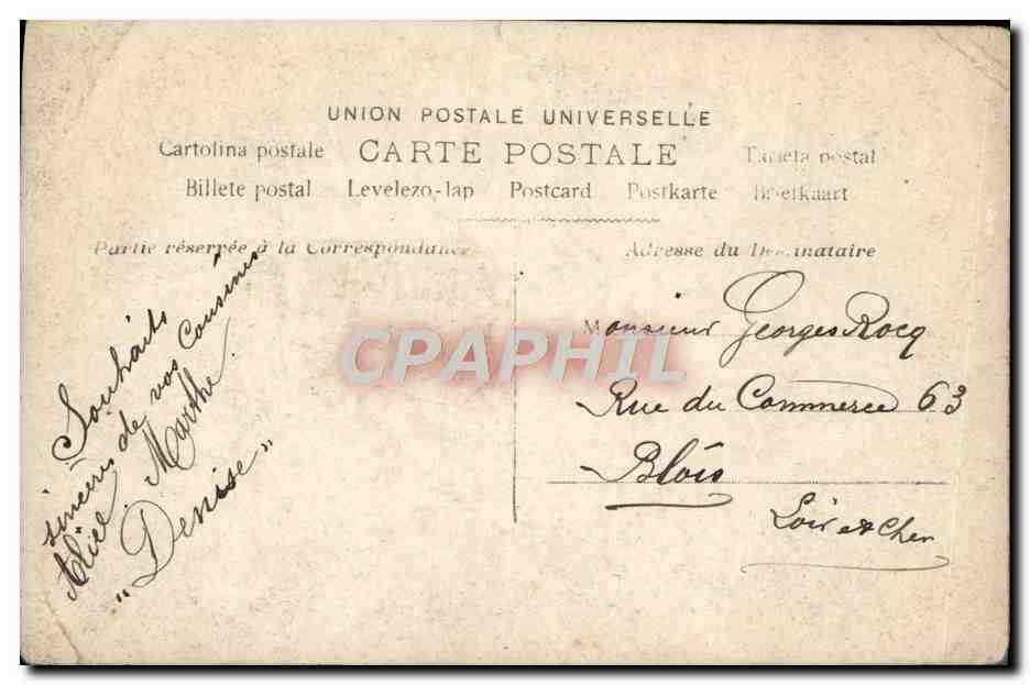 CPA Bonne Annee Femme — Rückseite