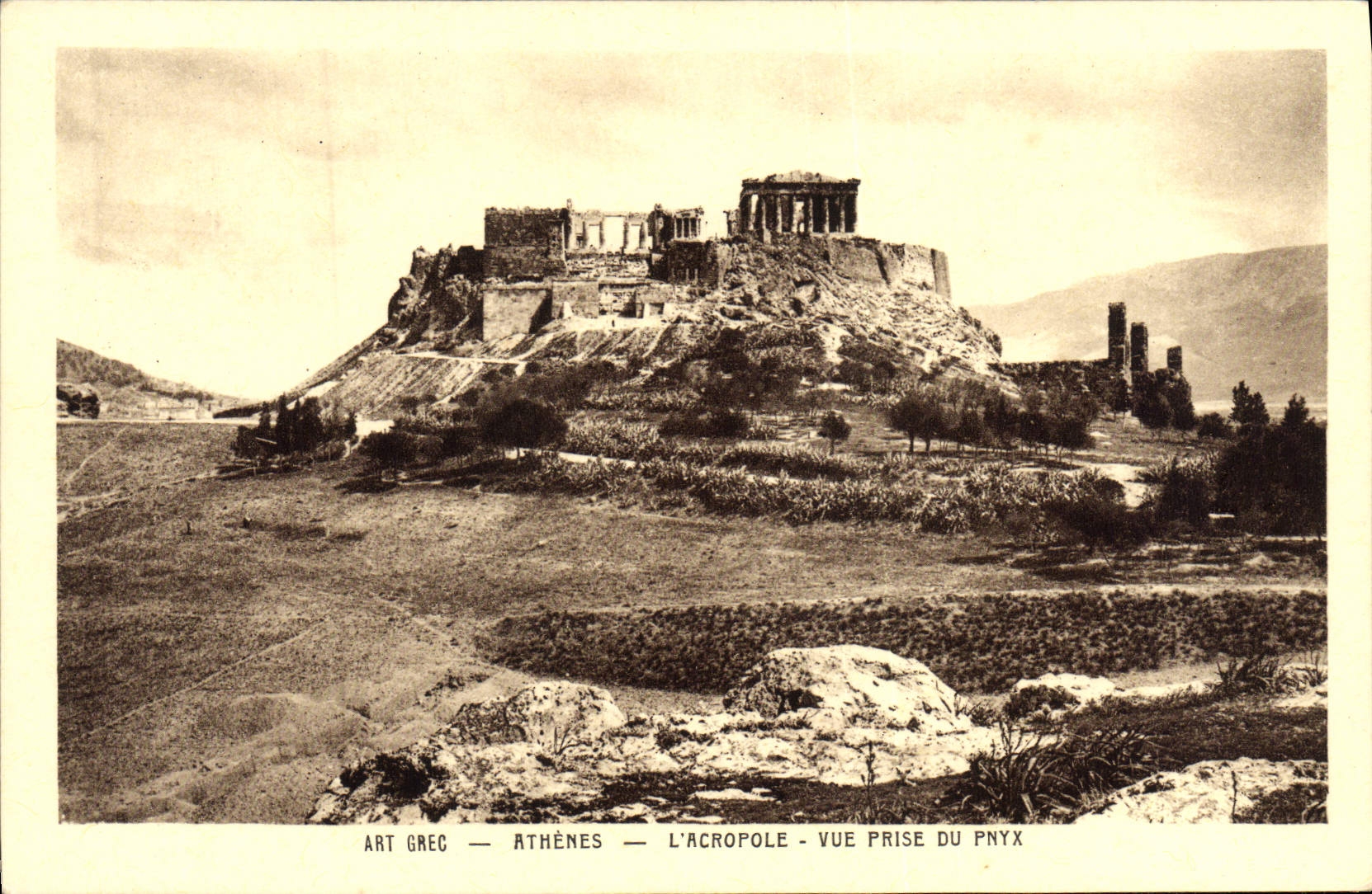 CPA Art Grec Athenes L'Acropole Vue Prise Du Pnyx