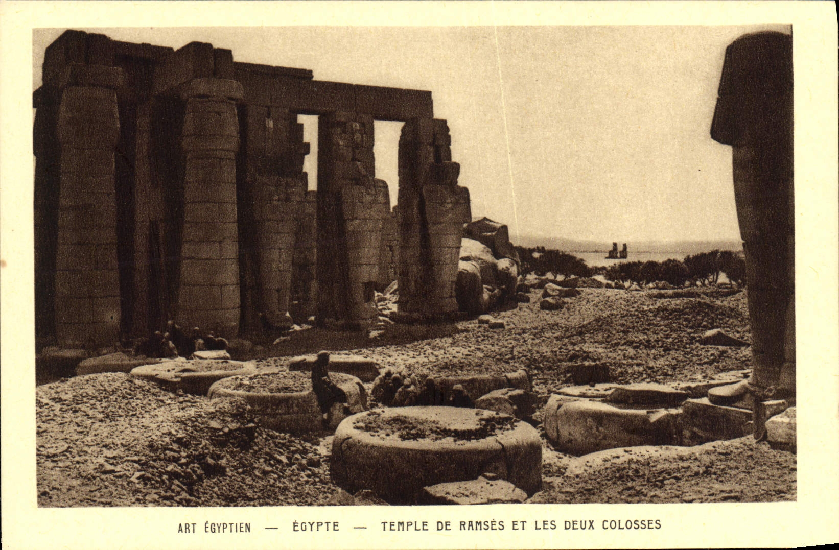 Égypte — Temple de Ramsès et les deux colosses — Braun & Cie, Paris
