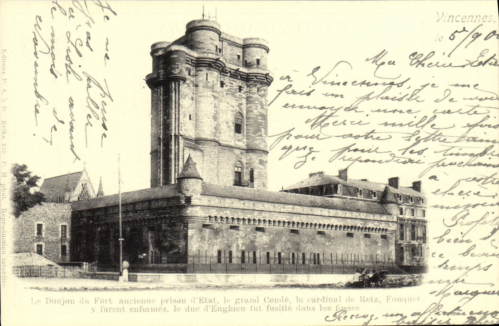 Donjon du Fort à Vincennes — ancienne prison d'État — éditeur P. M. D. (n° 528)