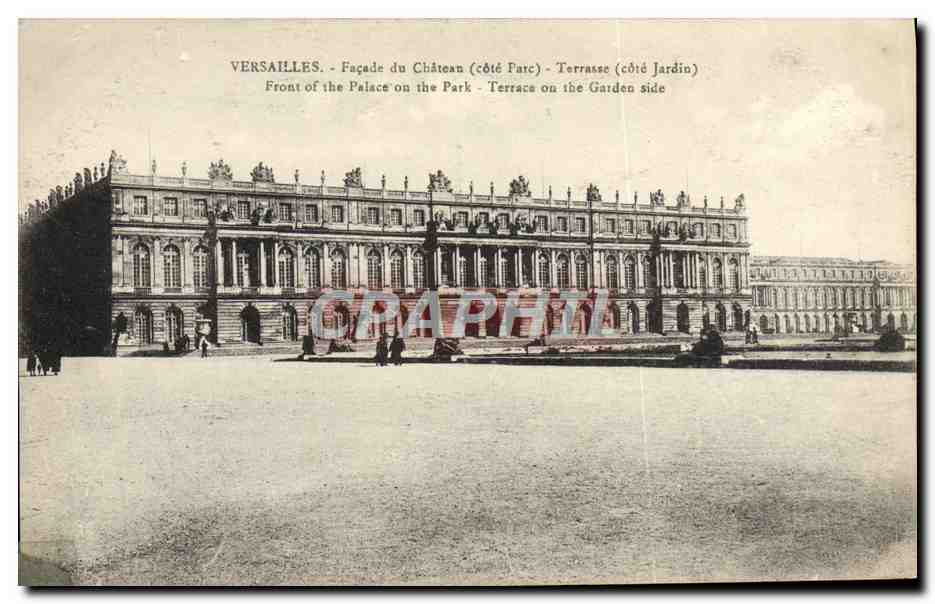 CPA Versailles Facade du Chateau Terrasse 