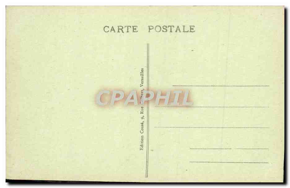 CPA Versailles Facade du Chateau Terrasse  — Verso