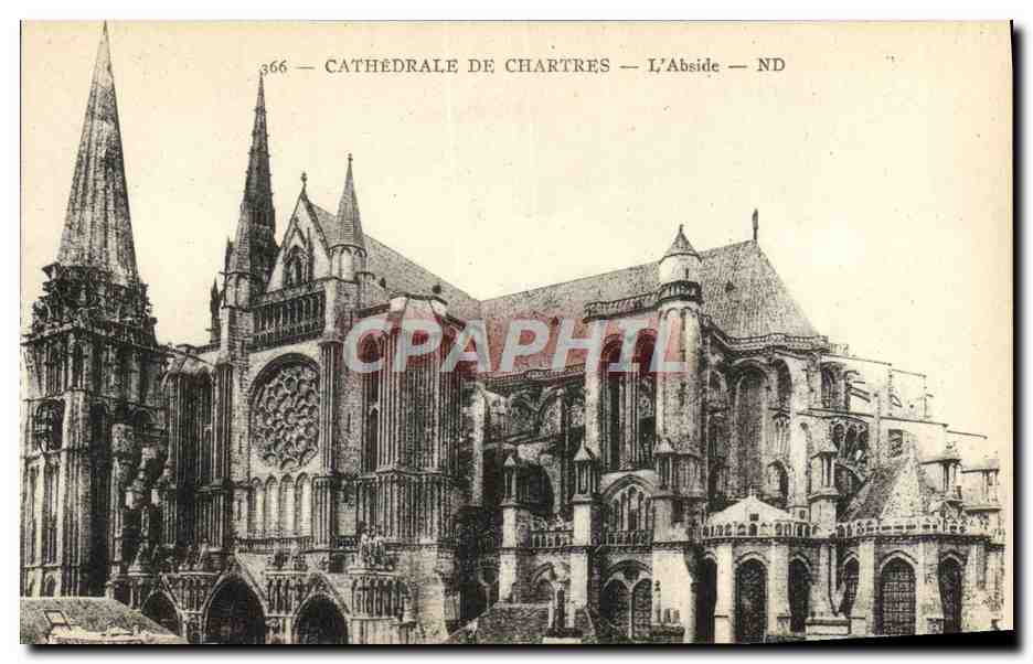 Cathédrale de Chartres — L'Abside — ND — CPAPHIL