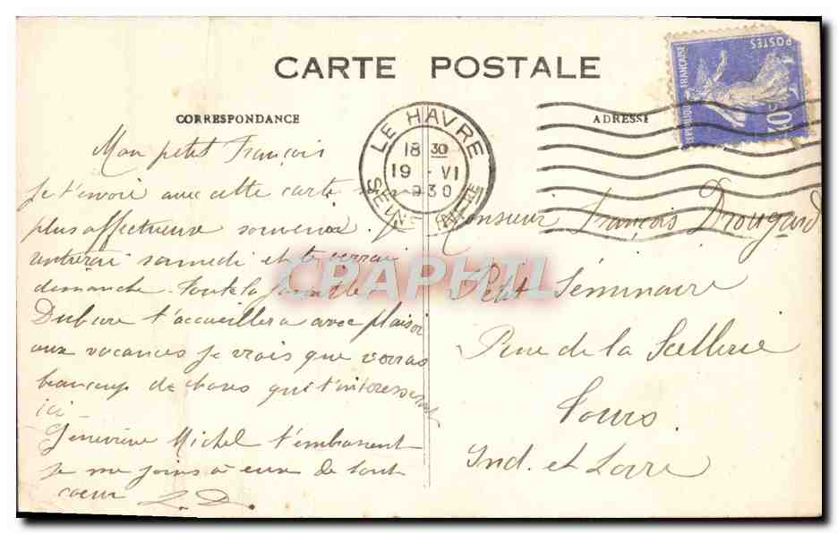 CPA Nice Havrais Vue Generale — Rückseite