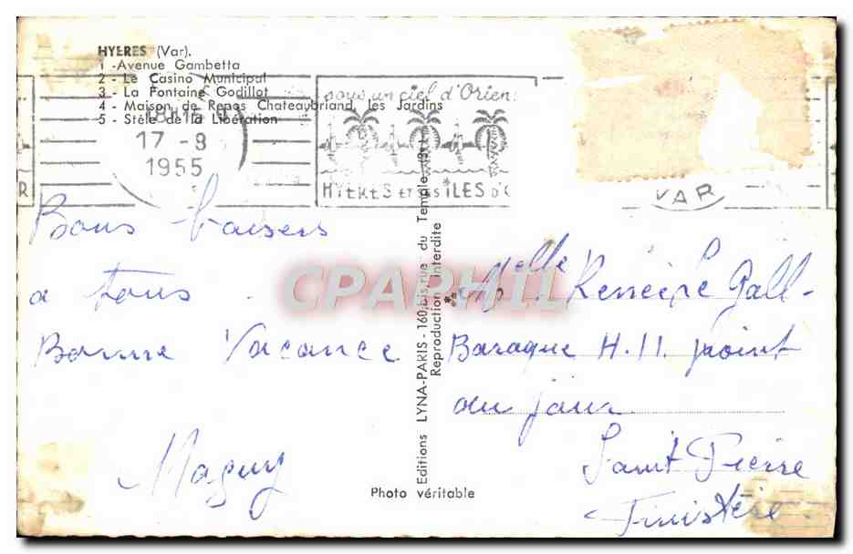 Hyères — Collage de sites — Éditions LYNÁ - Paris — Reverso