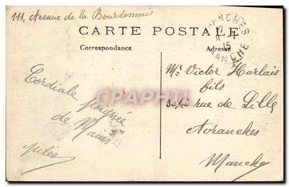 CPA Paris Place de la Concorde — Verso