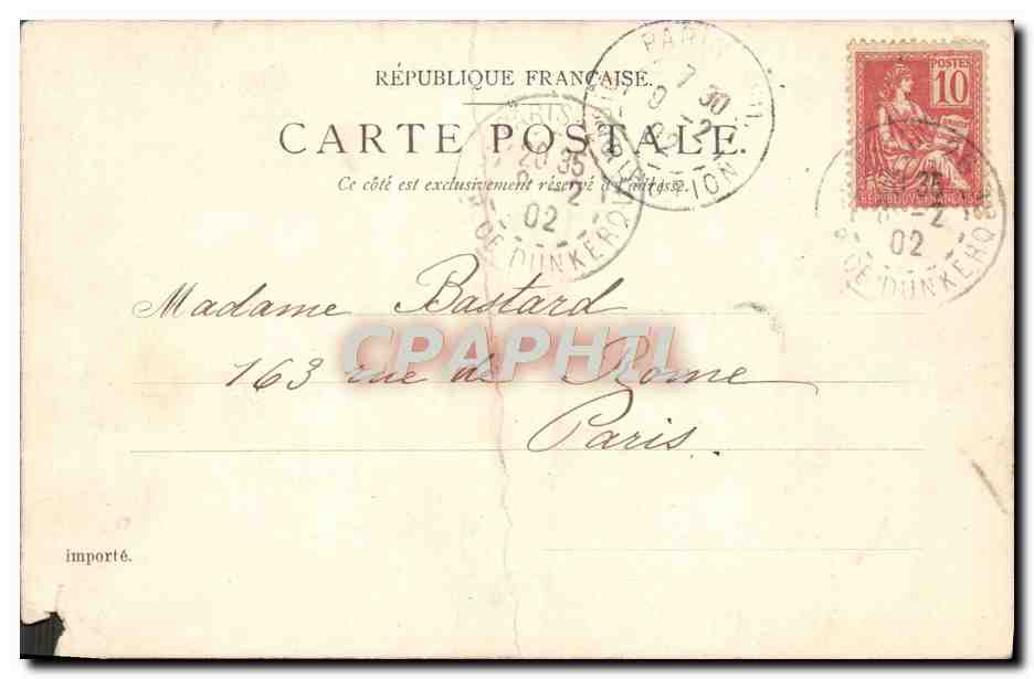 CPA St Denis Les Grands Boulevards Porte St Denis — Verso