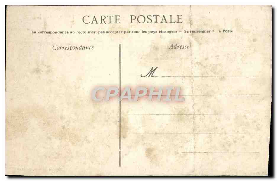 CPA Nantes La Place du Commerce et Quai Brancas Tramway Train — Verso