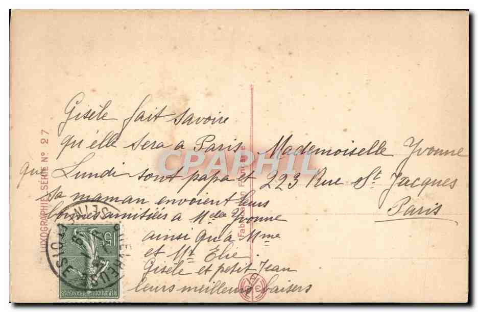 CPA Fantaisie — Rückseite