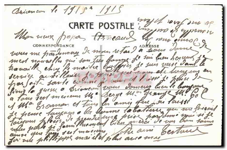 CPA Les Alpes La Chaine du Pelvoux — Rückseite